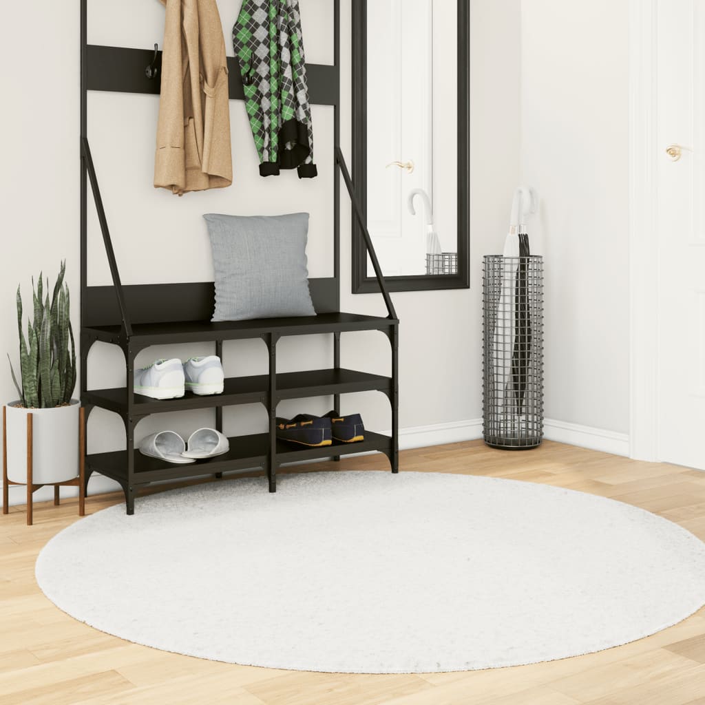 vidaXL Koberec OVIEDO, krátky vlas, krémový Ø 160 cm