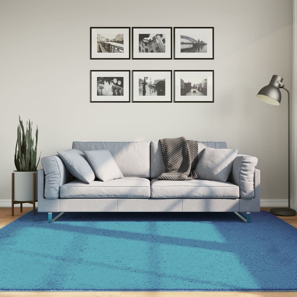 vidaXL Koberec OVIEDO krátky vlas tyrkysový 200x200 cm