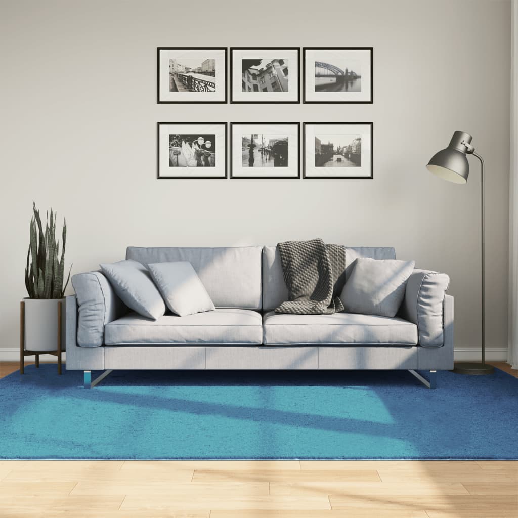 vidaXL Koberec OVIEDO krátky vlas tyrkysový 160x230 cm