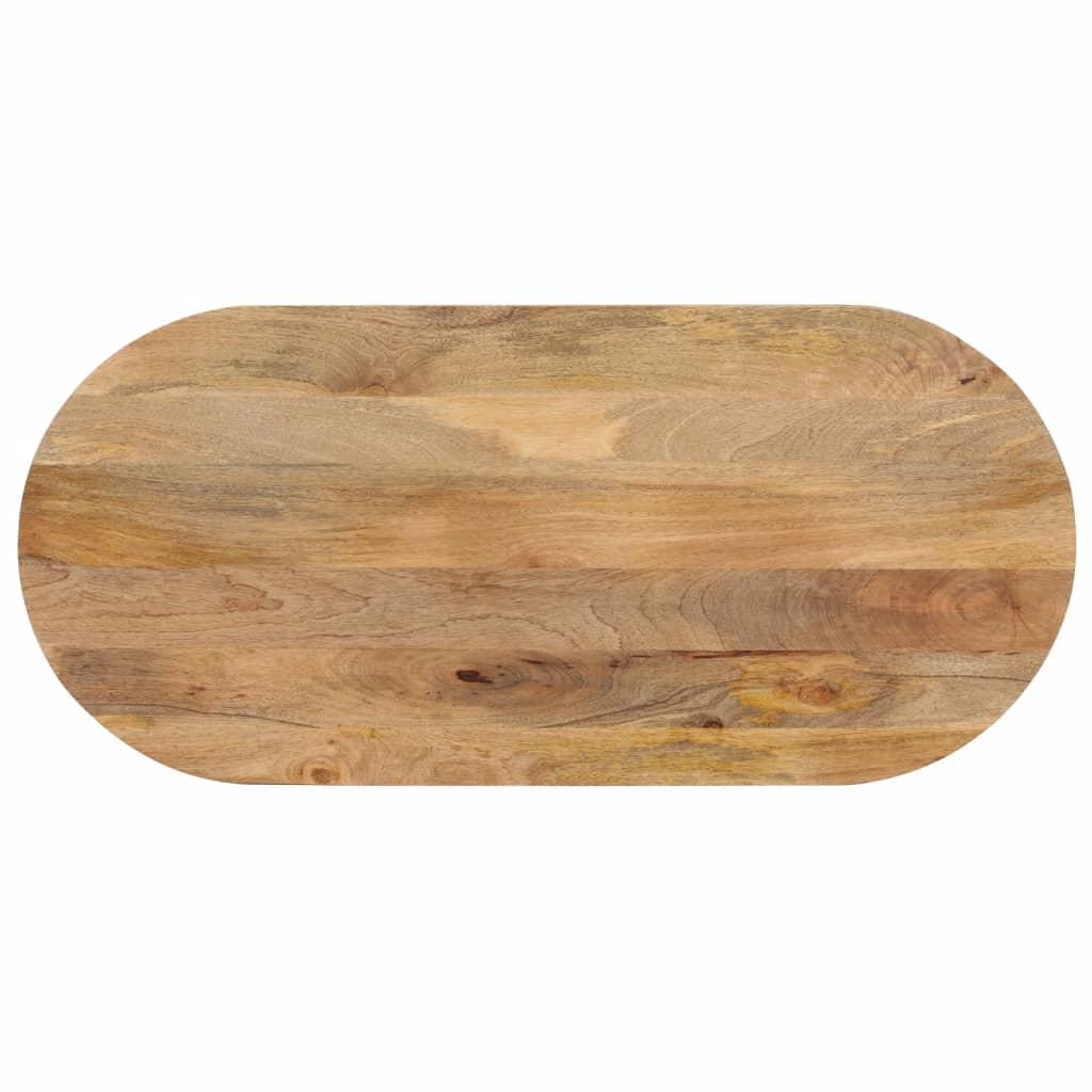 vidaXL Stolová doska 120x60x2,5 cm oválna masívny mangovník