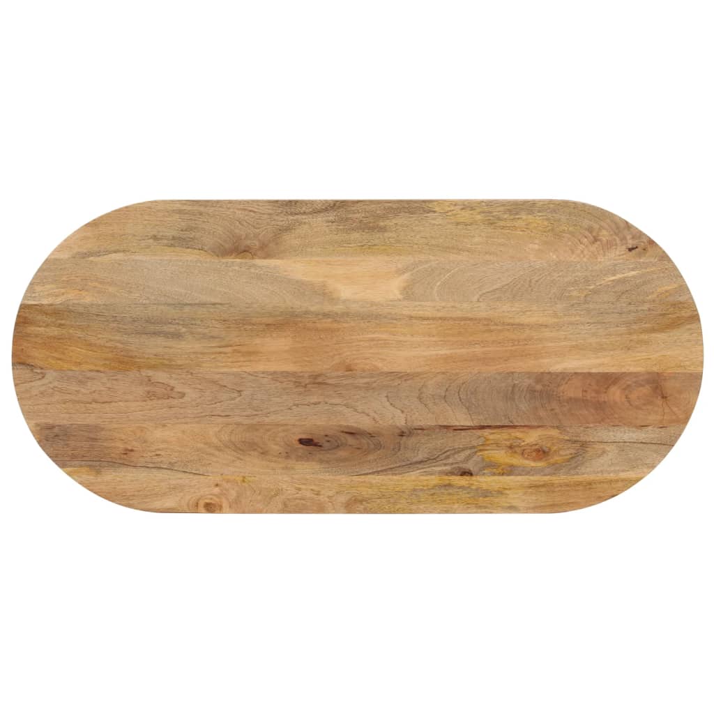 vidaXL Stolová doska 140x60x2,5 cm oválna masívny mangovník