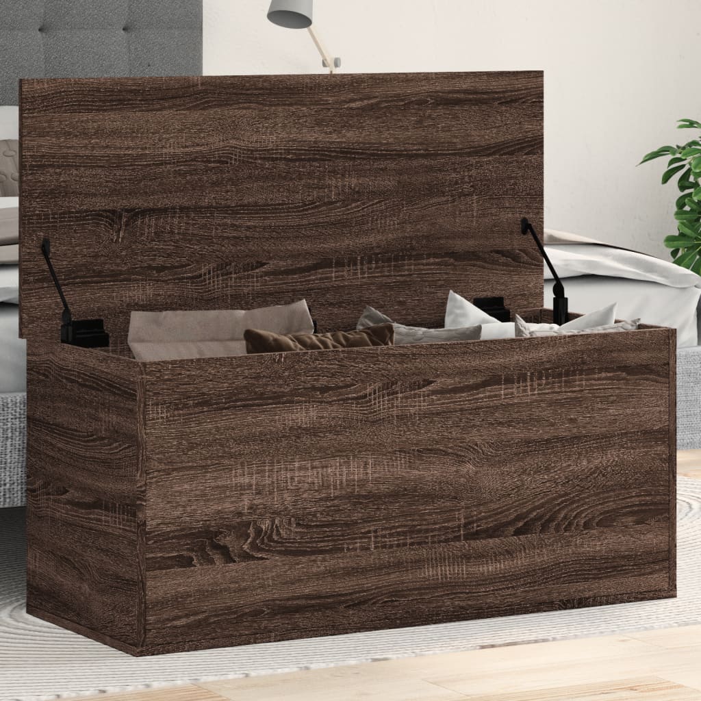 vidaXL Úložný box hnedý dub 100x42x46 cm kompozitné drevo