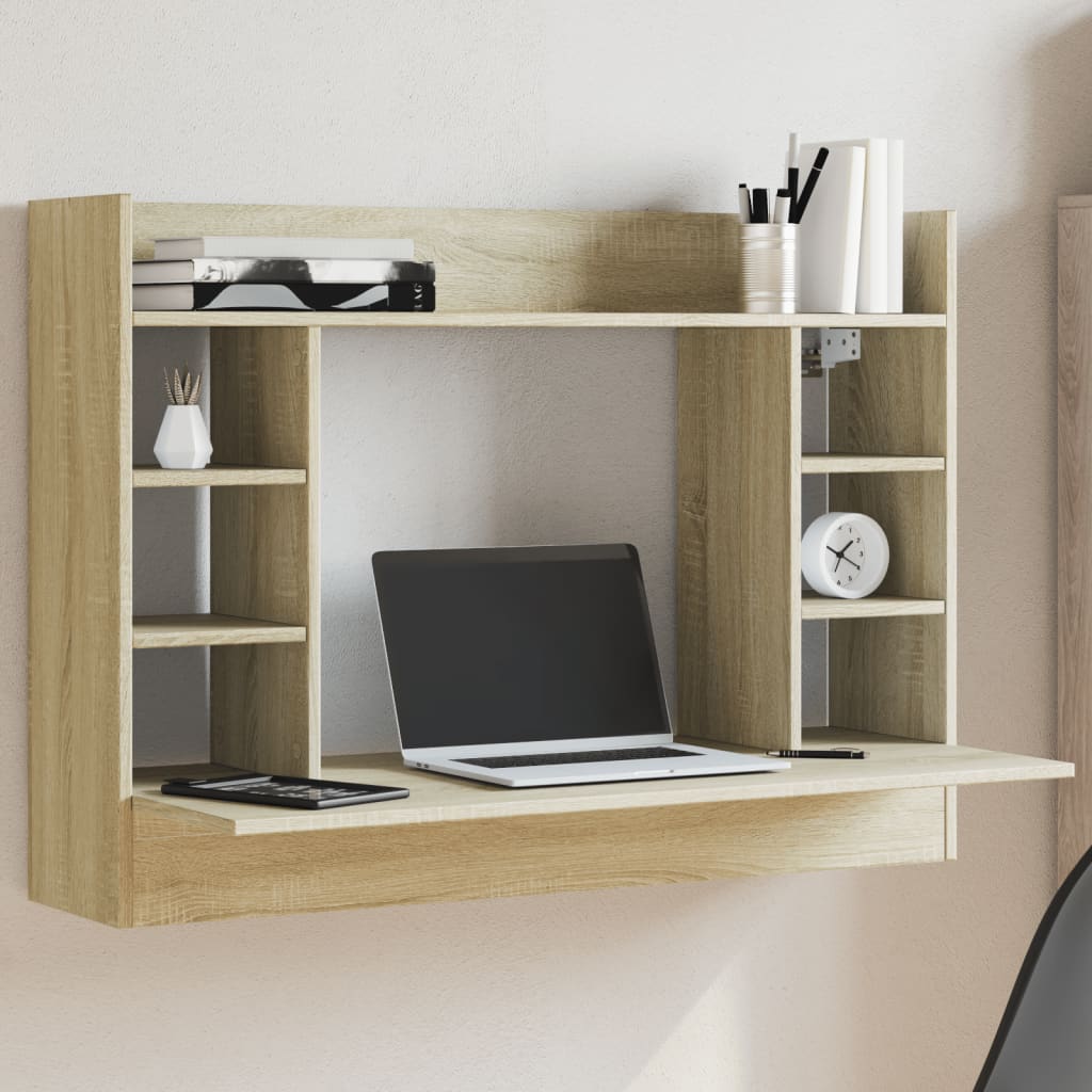 vidaXL Nástenný stolík dub sonoma 105x48x75 cm kompozitné drevo