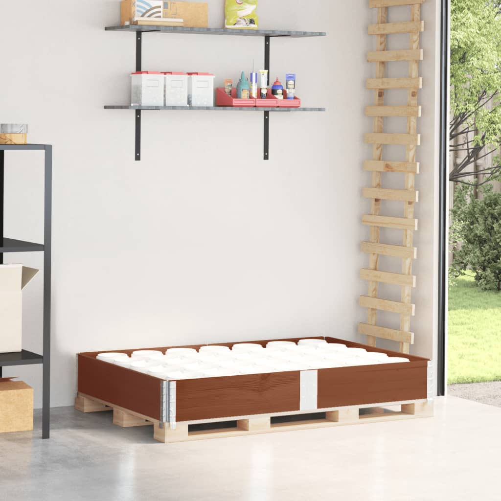 vidaXL Paletová ohrádka hnedá 150x100 cm borovicový masív