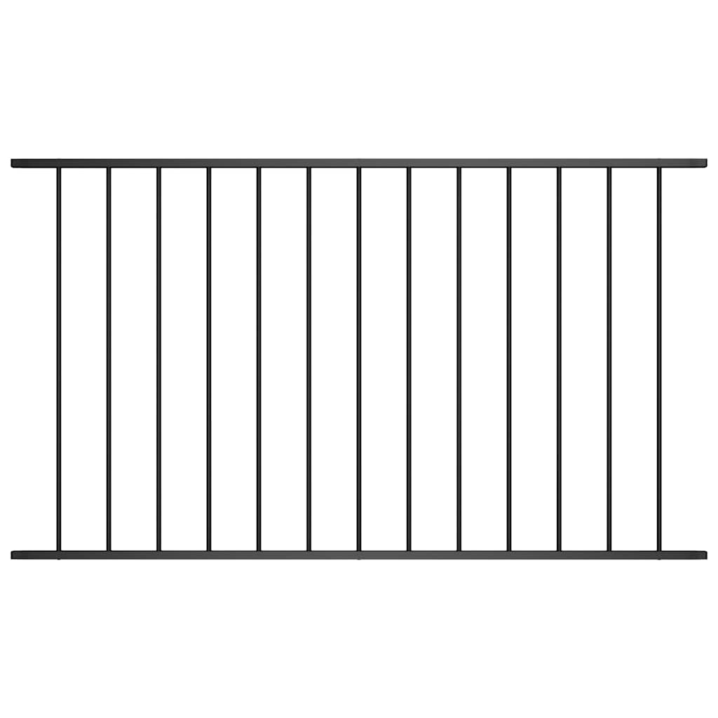 vidaXL Plotový panel s práškovou farbou, oceľ 1,7x1,25 m, čierny