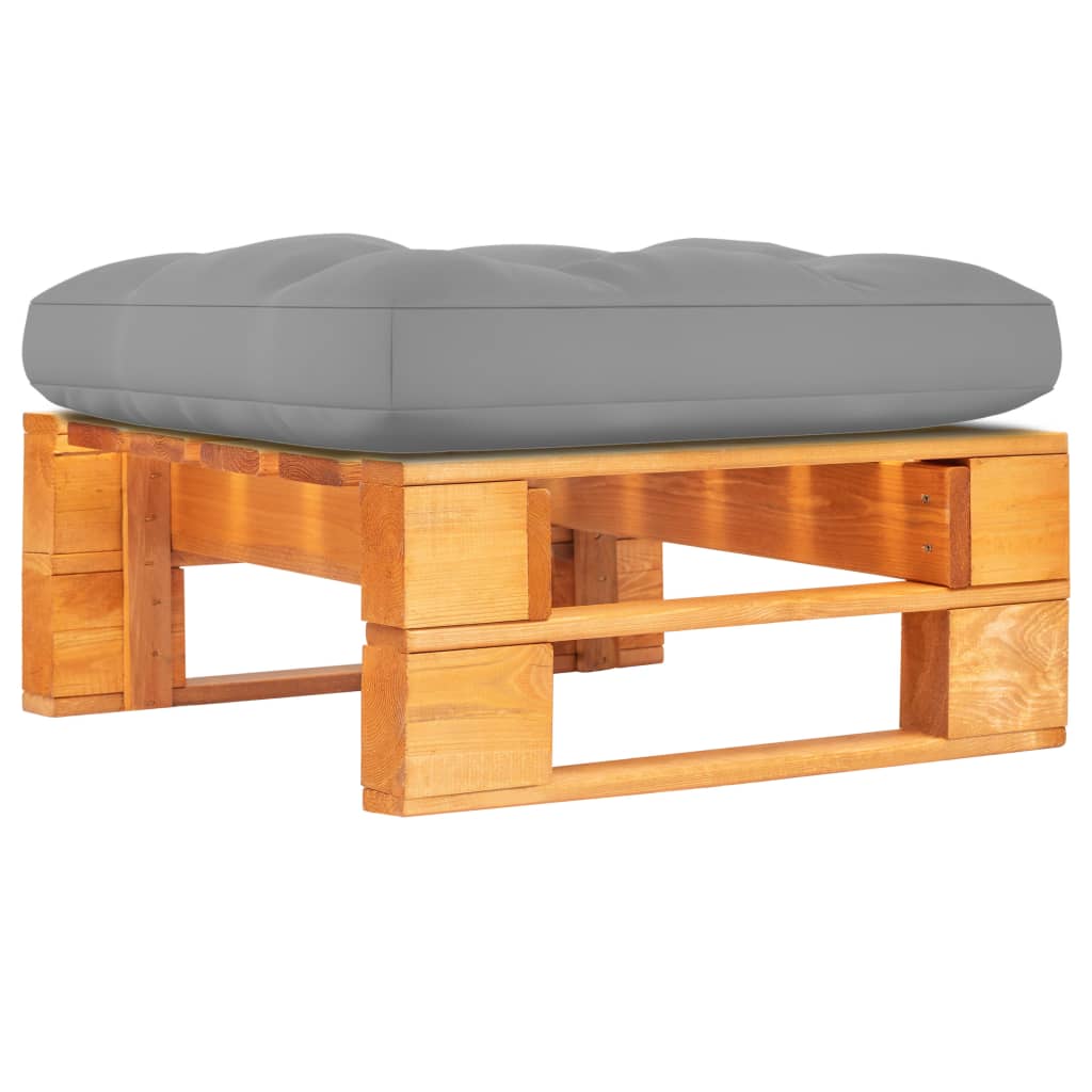 vidaXL Záhradná taburetka z paliet, medovo hnedá impregnovaná borovica