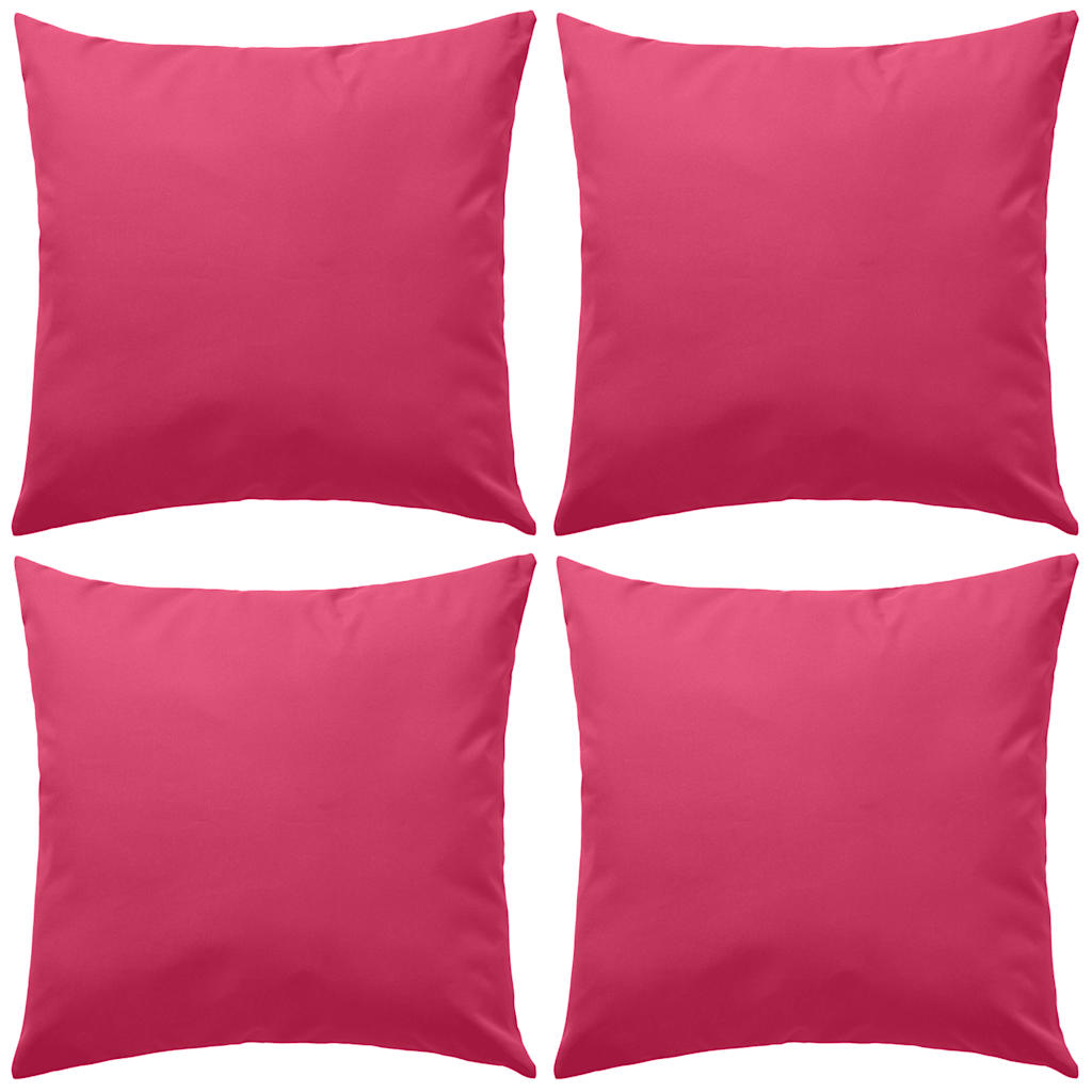 vidaXL Vankúš do exteriéru 4 ks 45x45 cm ružový