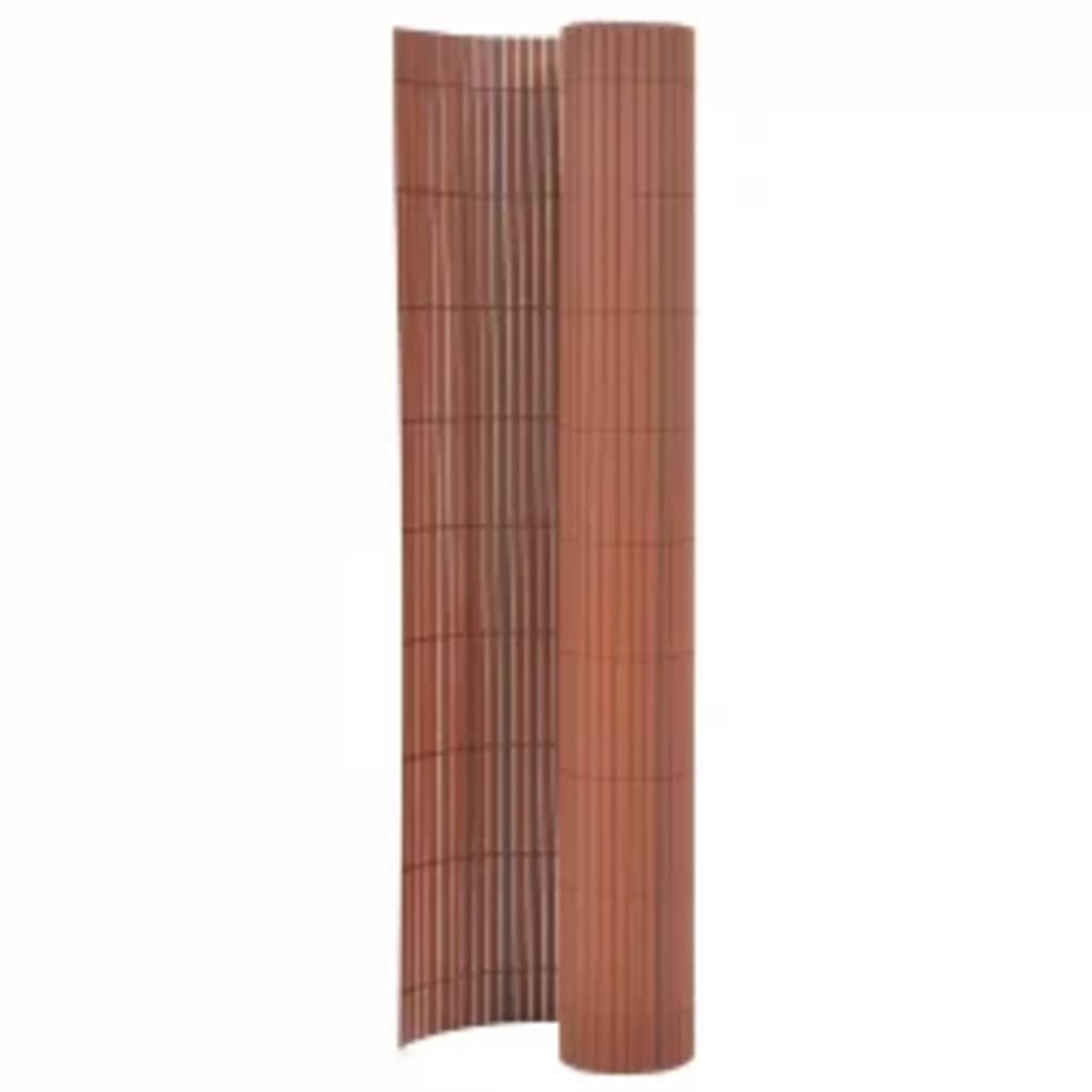 vidaXL Obojstranný záhradný plot 110x300 cm hnedý