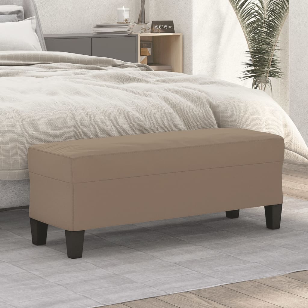 vidaXL Lavica sivohnedá 100x35x41 cm látka z mikrovlákna