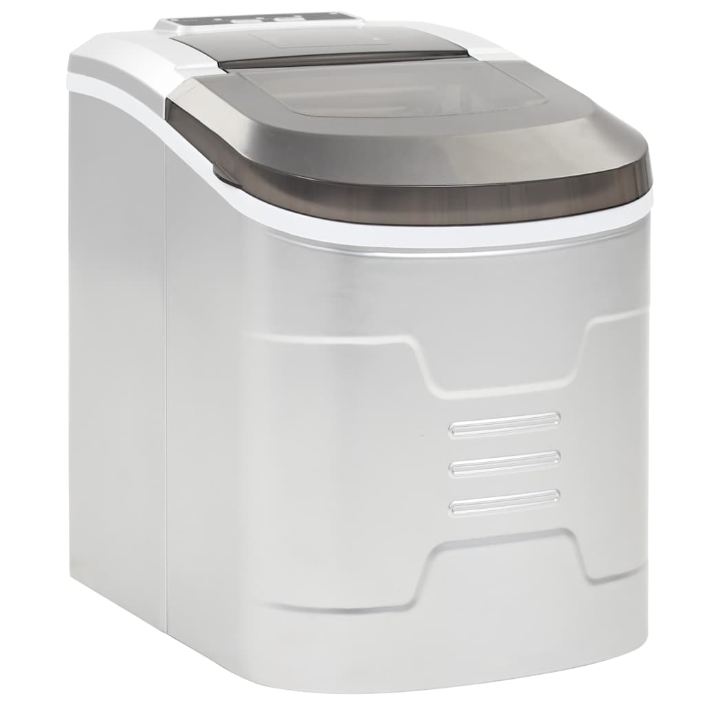 vidaXL Výrobník ľadových kociek strieborný 2,4 l 15 kg / 24 h