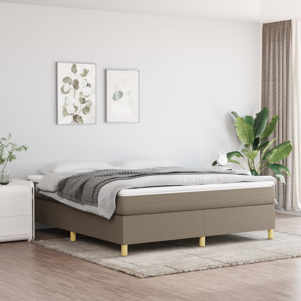 vidaXL Posteľný rám boxspring s matracom sivohned 180x200 cm látka
