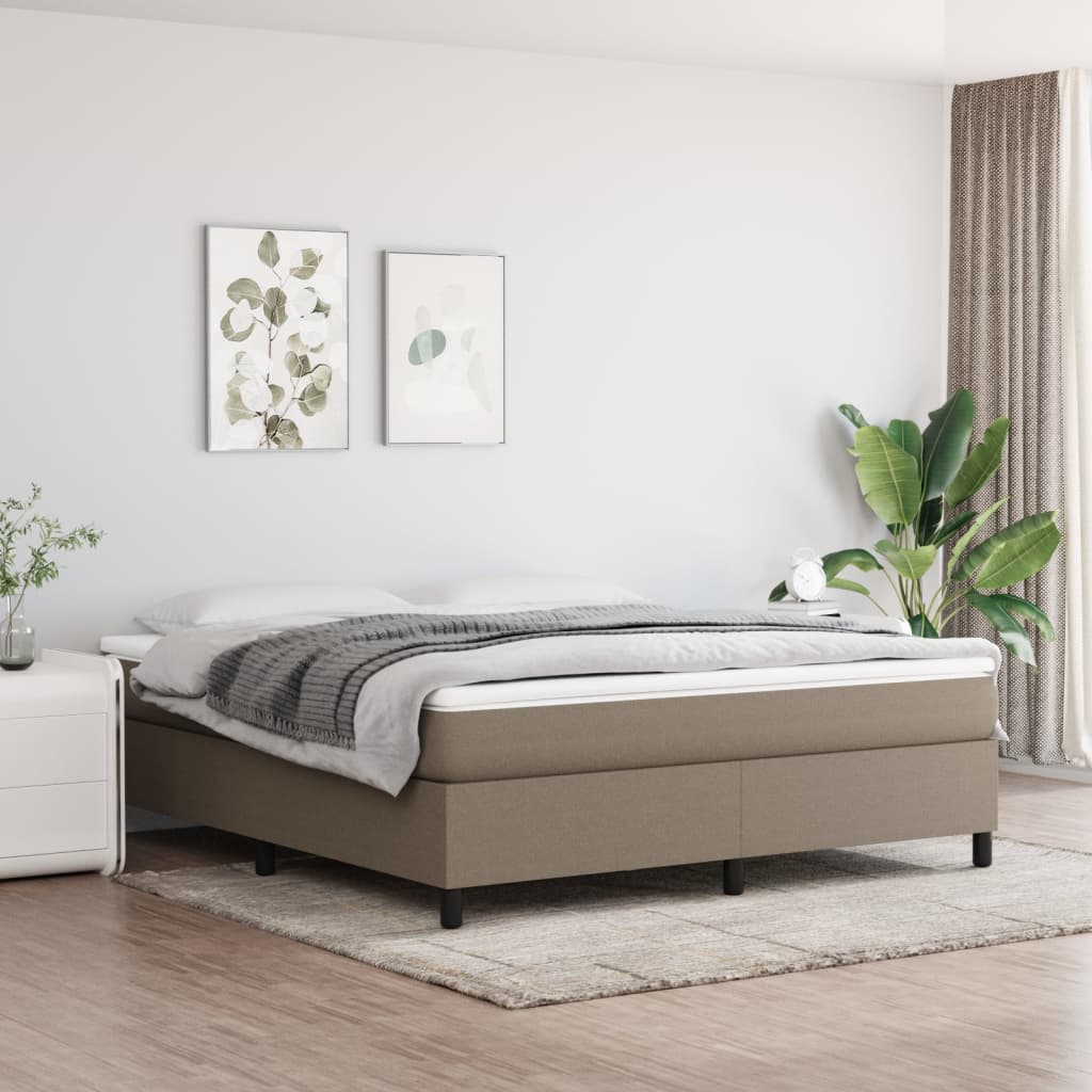 vidaXL Posteľný rám boxspring s matracom sivohned 180x200 cm látka
