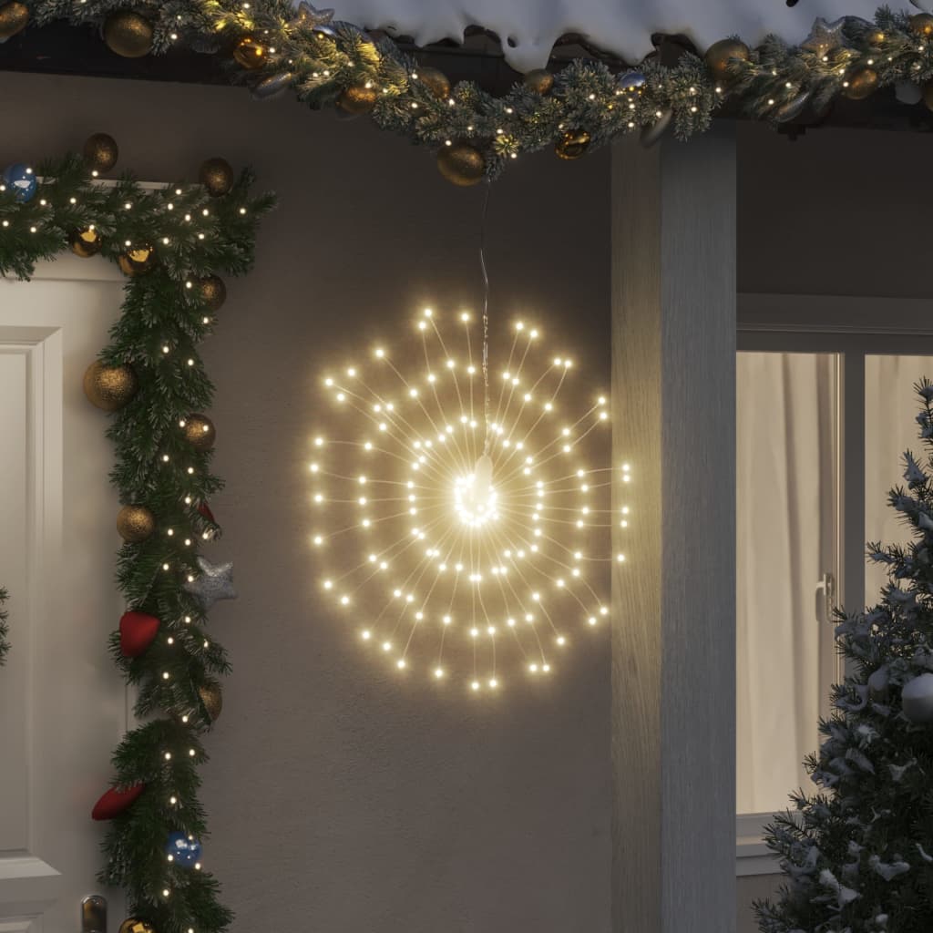 vidaXL Vianočné svietiace hviezdy 140 LED 2 ks teplé biele 17 cm