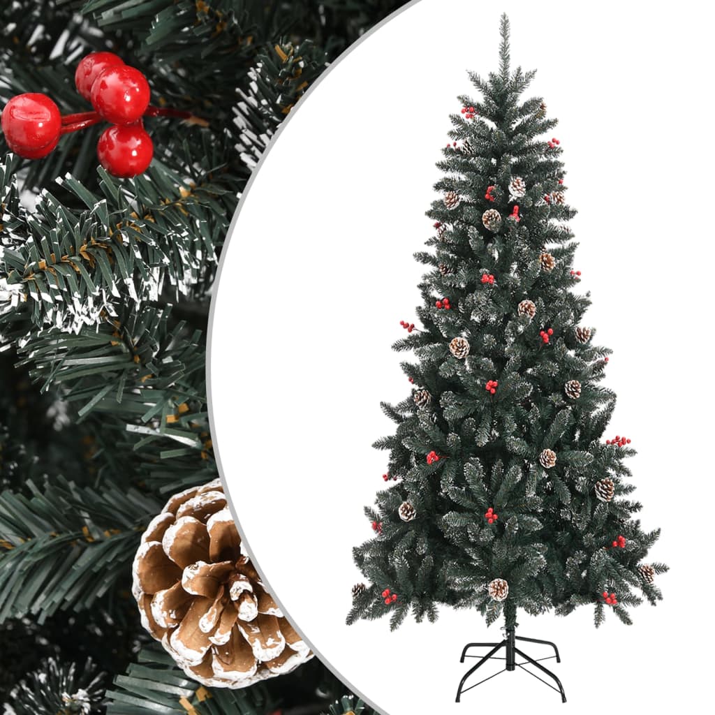 vidaXL Umelý vianočný stromček s podstavcom zelený 240 cm PVC