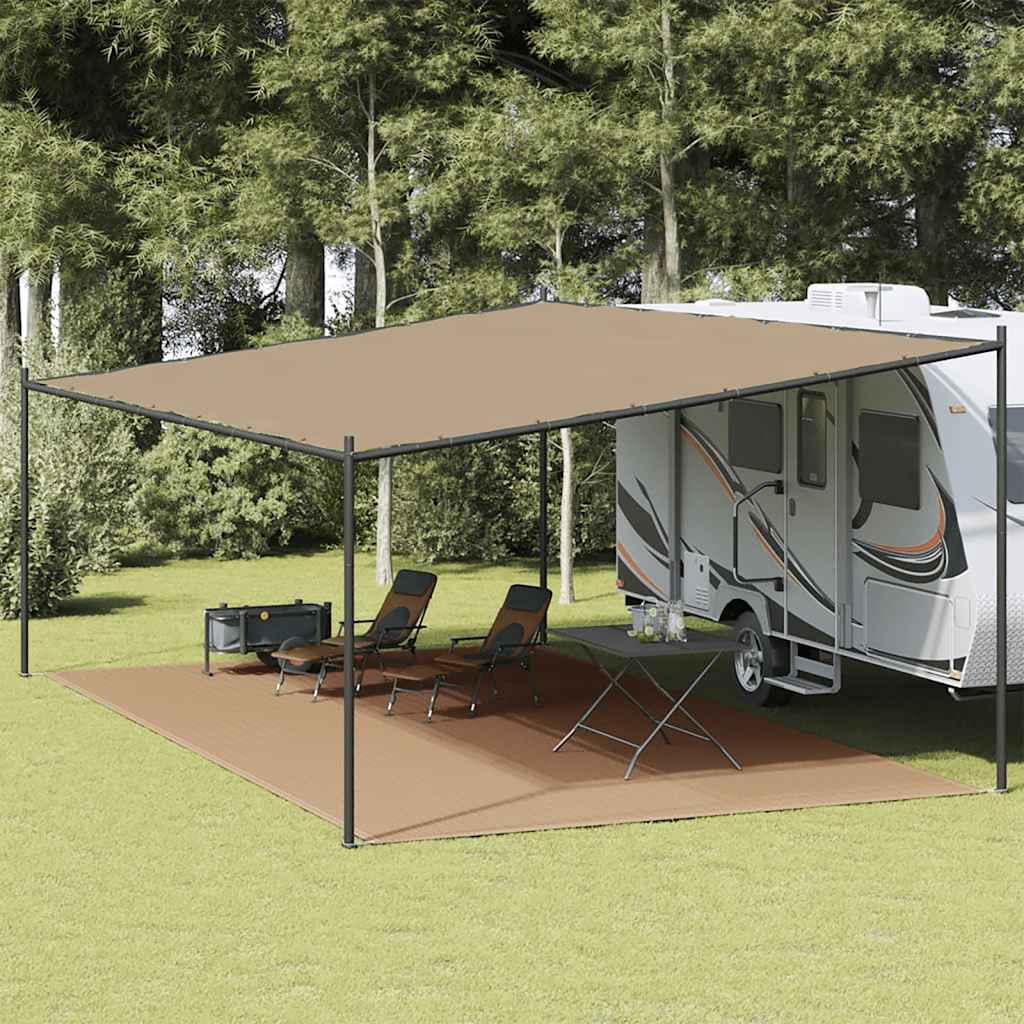 vidaXL Koberec do stanu sivohnedý 400x700 cm HDPE