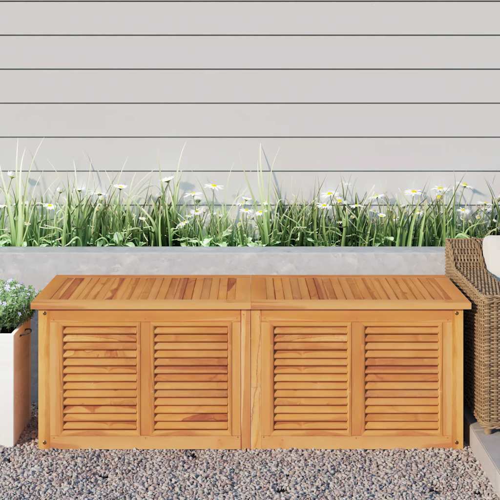 vidaXL Záhradný úložný box s vreckom 150x50x55 cm masívny teak