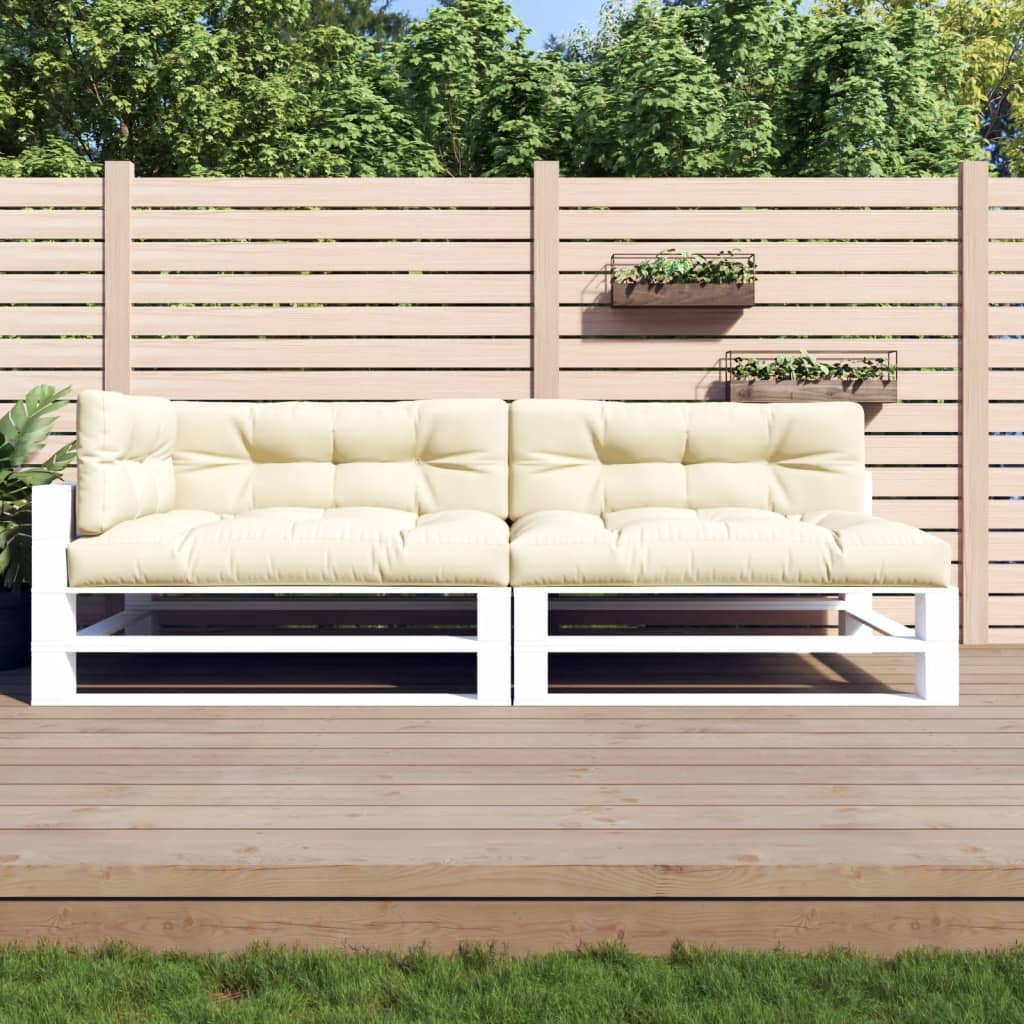 vidaXL Podložky na paletový nábytok 5 ks, krémové, látka