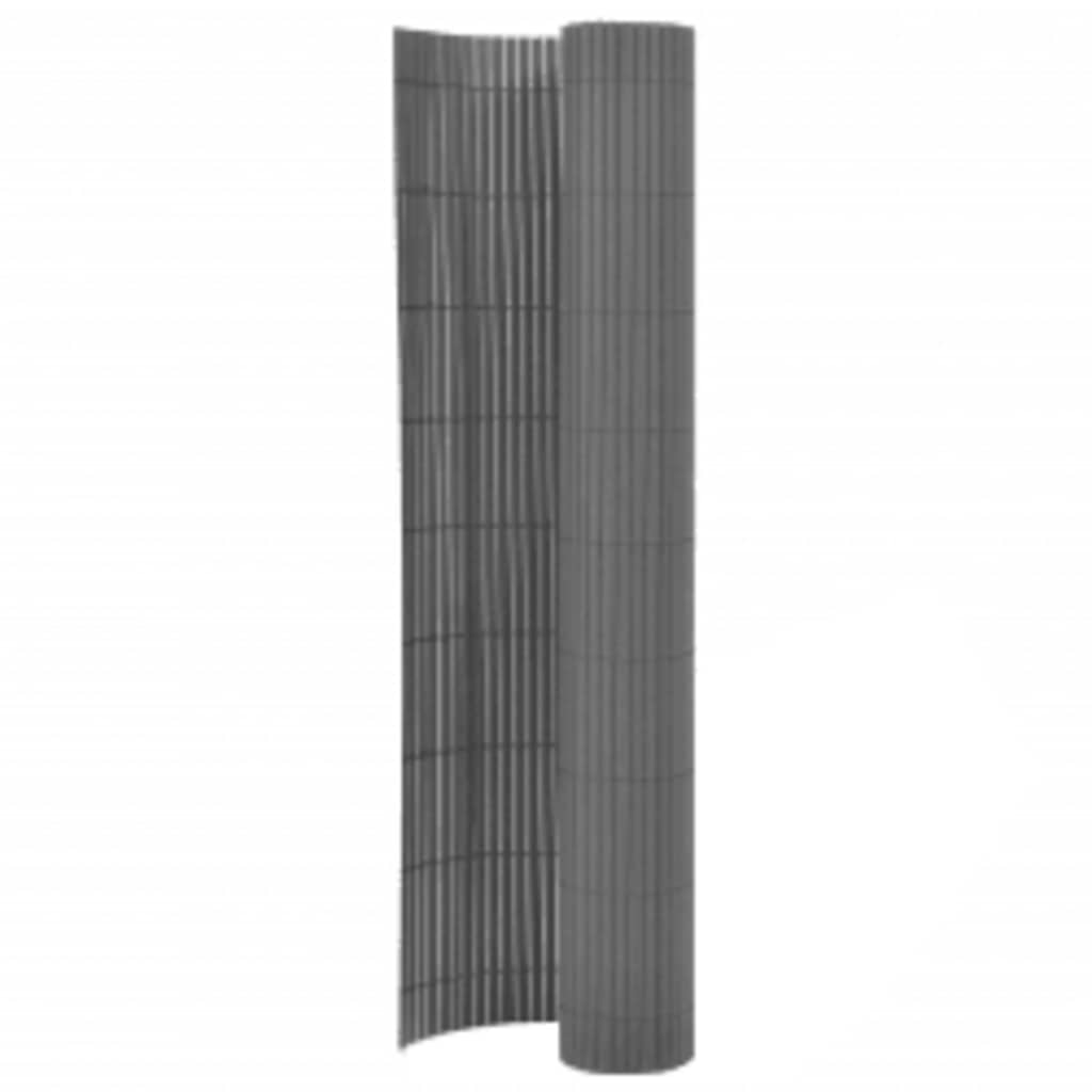 vidaXL Obojstranný záhradný plot 110x300 cm sivý