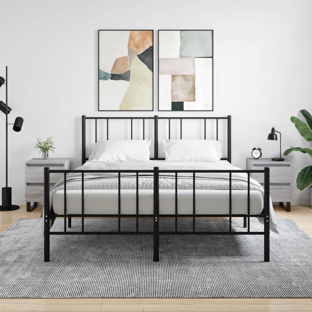 vidaXL Nočné stolíky 2 ks sivý dub sonoma 40x35x50 cm kompozitné drevo