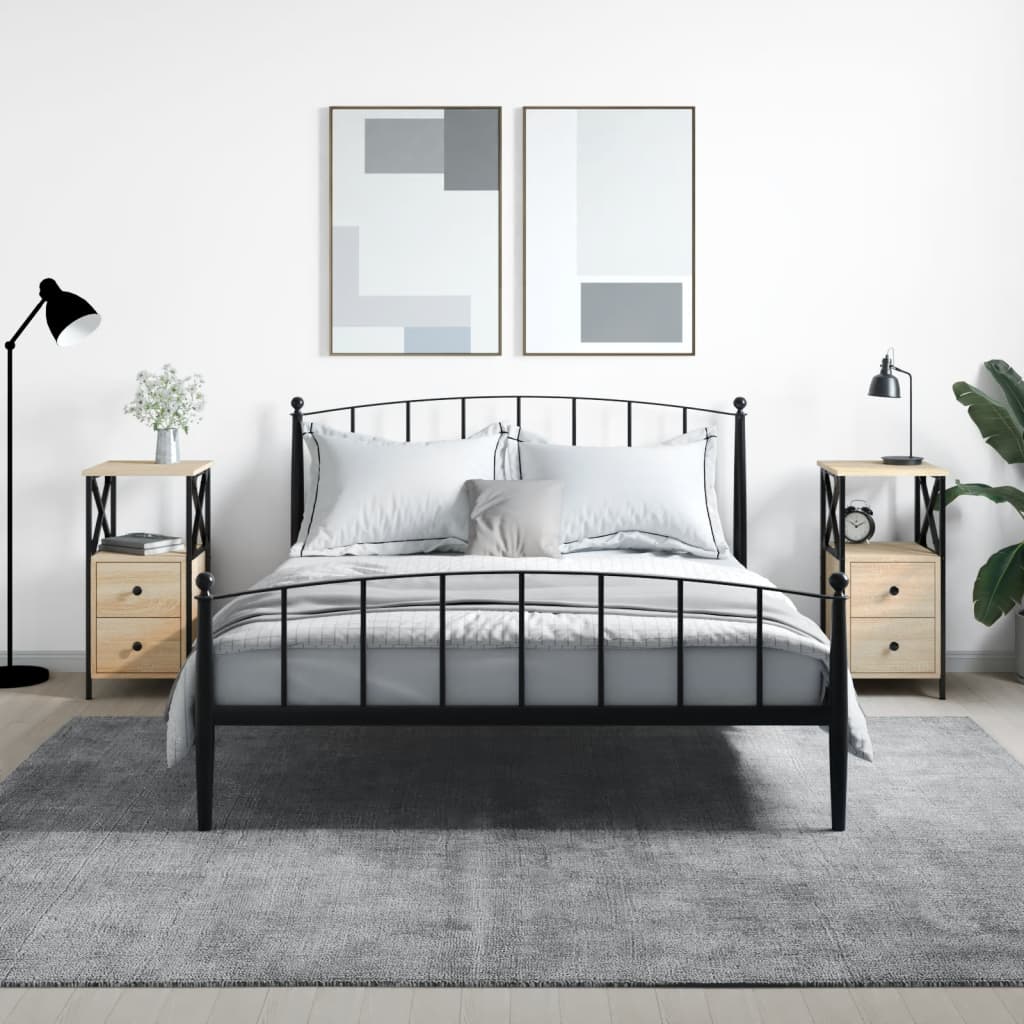 vidaXL Nočné stolíky 2 ks, dub sonoma 34x35,5x70 cm, kompozitné drevo