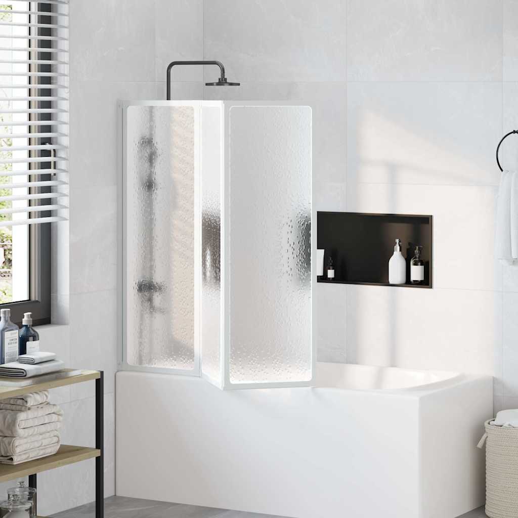 vidaXL Vaňová zástena 141 x 132 cm 3 skladacie panely