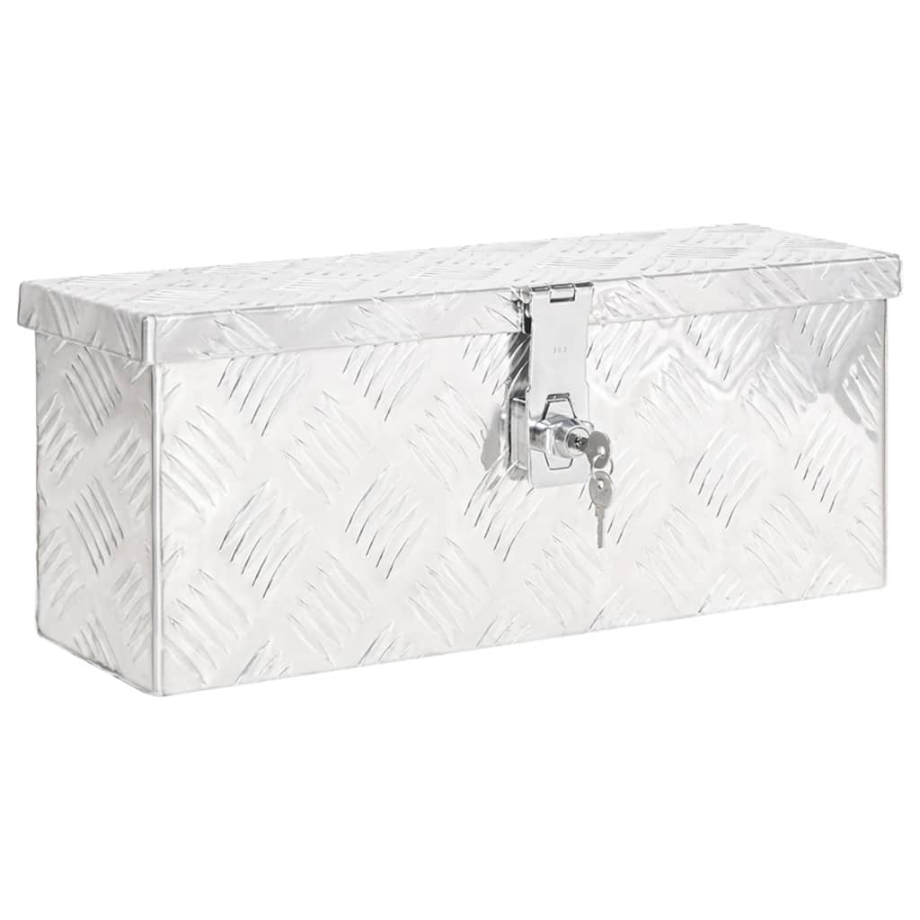 vidaXL Úložný box strieborný 50x15x20,5 cm hliník