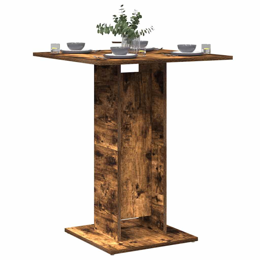 vidaXL Bistro stolík údený dub 60x60x75 cm spracované drevo
