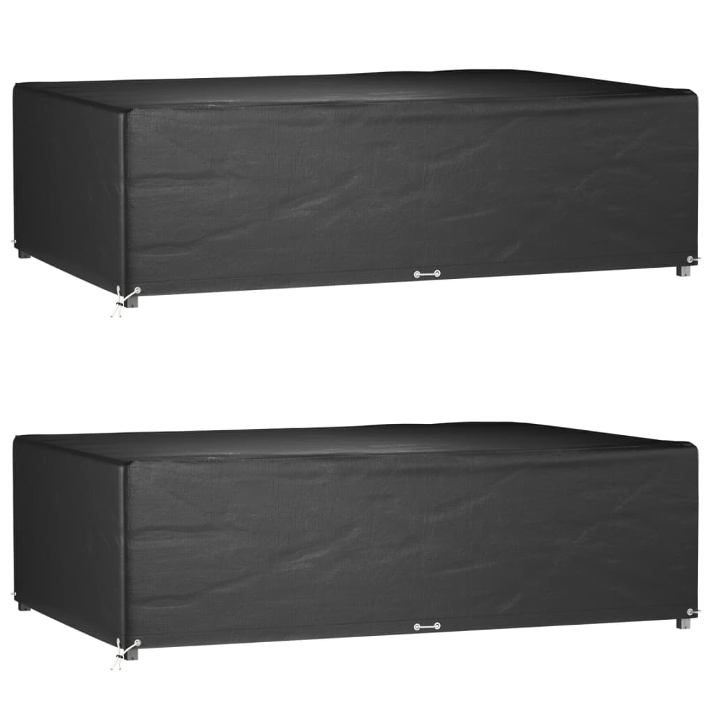 vidaXL Obaly na záhradný nábytok 2 ks 12 očiek 227x152x65 cm obdĺžnik