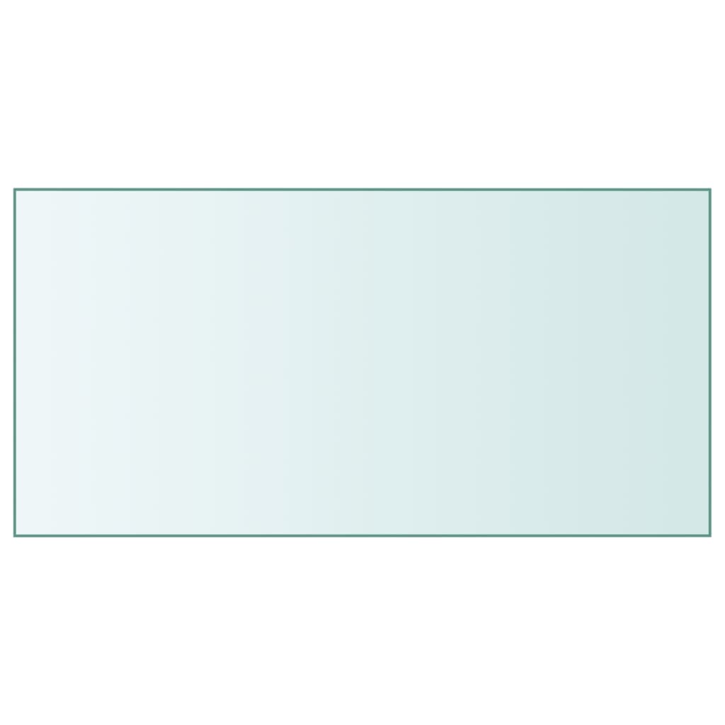 vidaXL Stolová doska priehľadná 50x100 cm tvrdené sklo