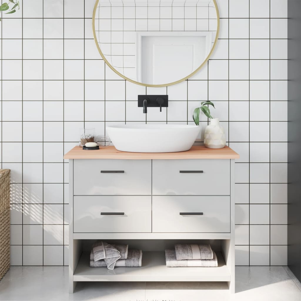 vidaXL Kúpeľňová doska 100x30x2 cm neošetrený masív