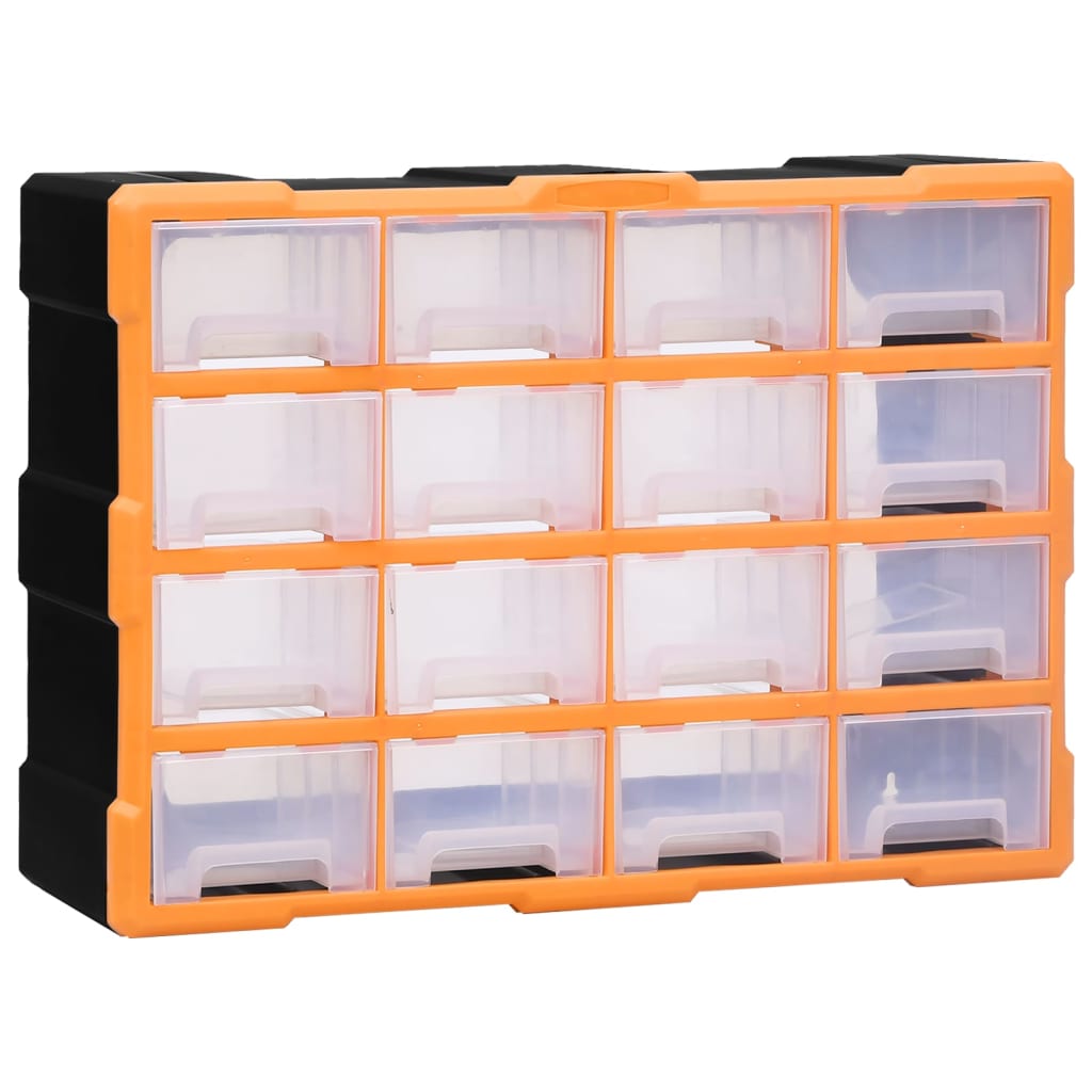 vidaXL Organizér so 16 strednými zásuvkami 52x16x37 cm