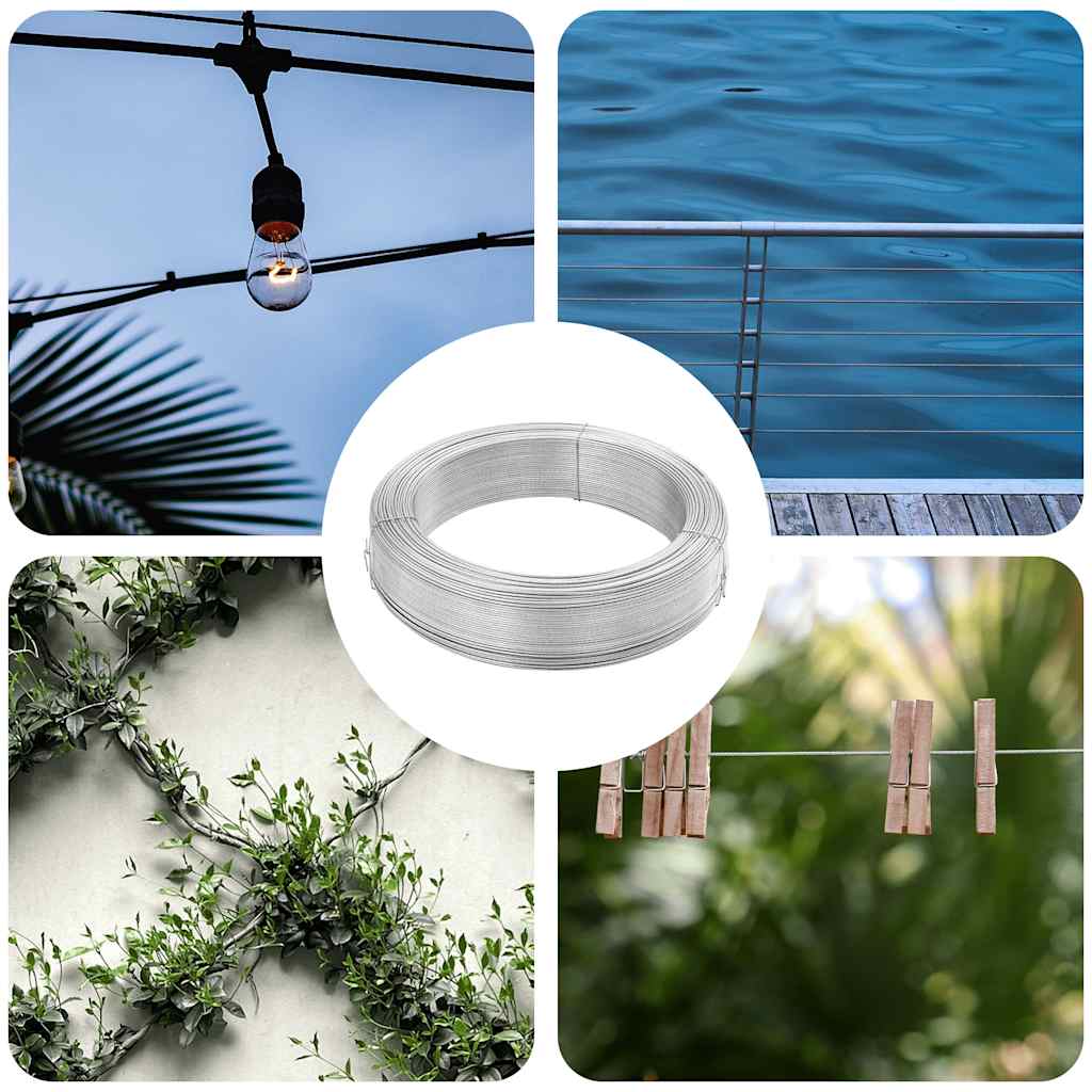 vidaXL Viazací drôt na oplotenie 250 m 2,5 mm oceľový