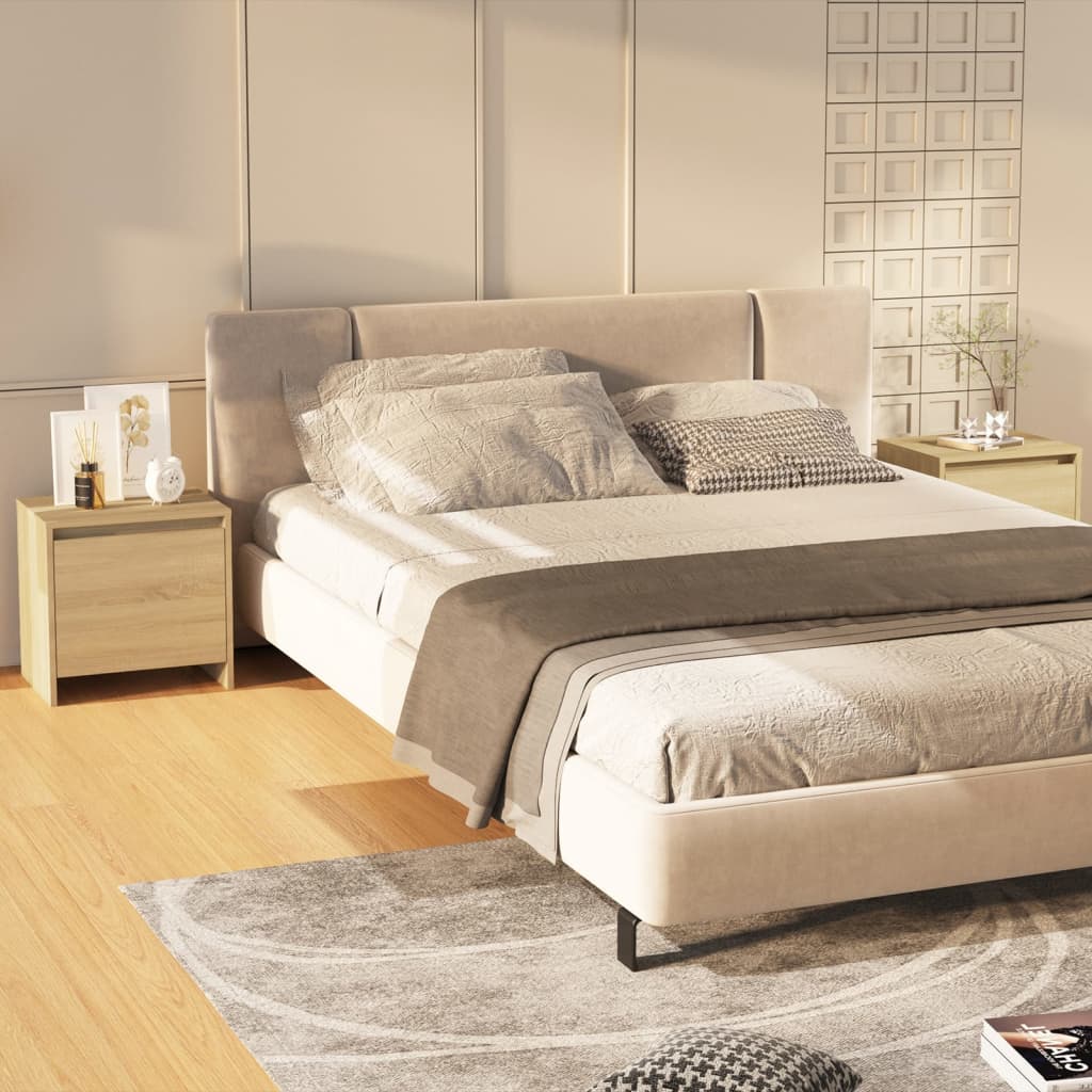 vidaXL Nočné stolíky 2 ks, dub sonoma 45x34x44,5 cm, kompozitné drevo