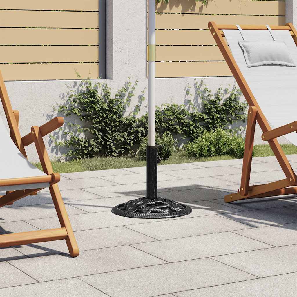 vidaXL Stojan na slnečník, čierny 40x40x32 cm, liatina