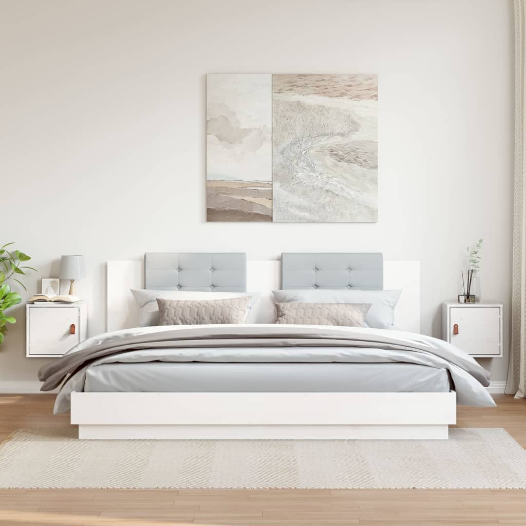 vidaXL Nástenné skrinky 2 ks biele 31,5x30x30 cm masívna borovica