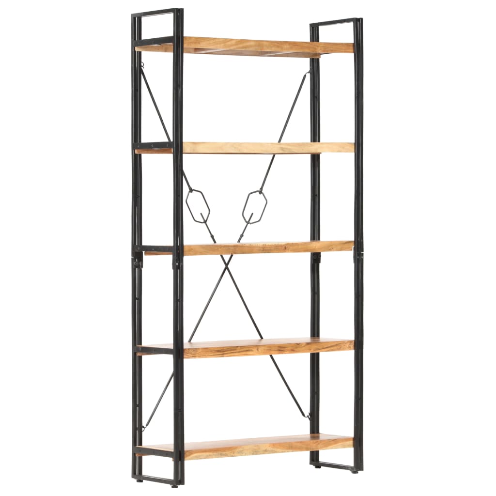 vidaXL Knižnica s 5 policami 90x30x180 cm, akáciový masív