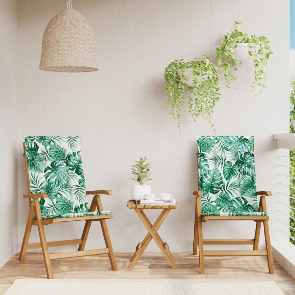 vidaXL Sklápacie záhradné stoličky a podložky 2 ks tíkový masív