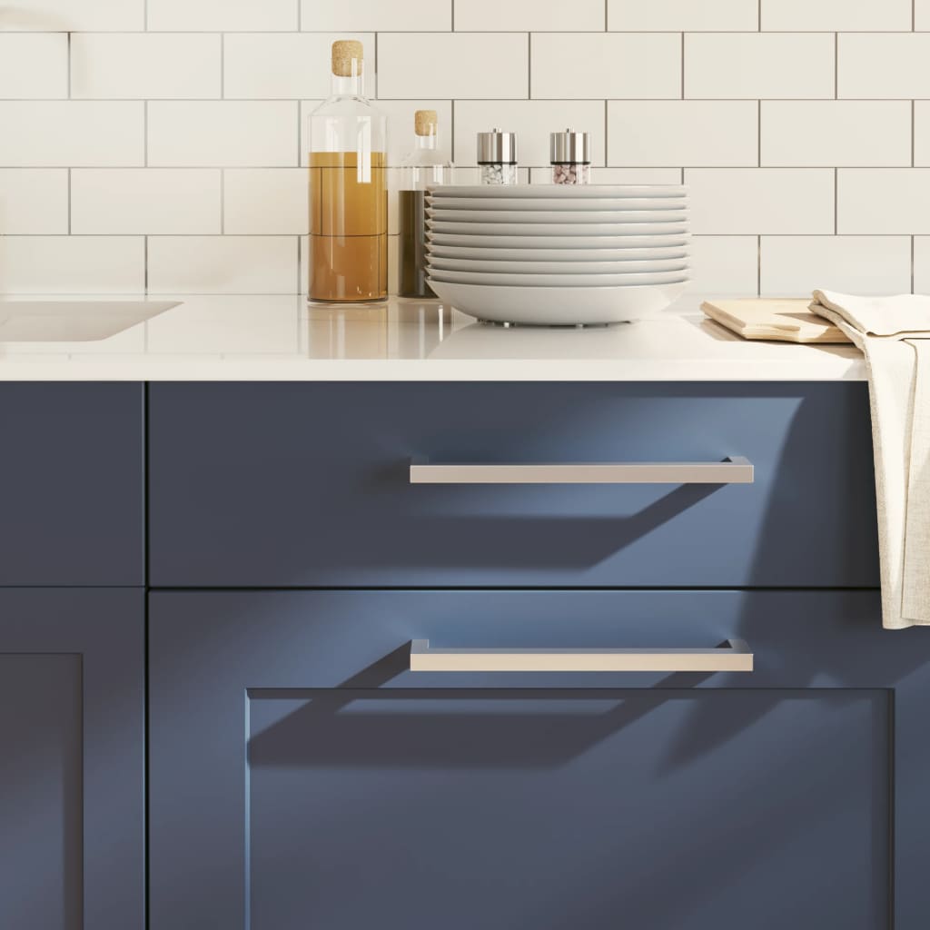 vidaXL Rukoväte na skrinku 10 ks strieborné 224 mm nehrdzavejúca oceľ