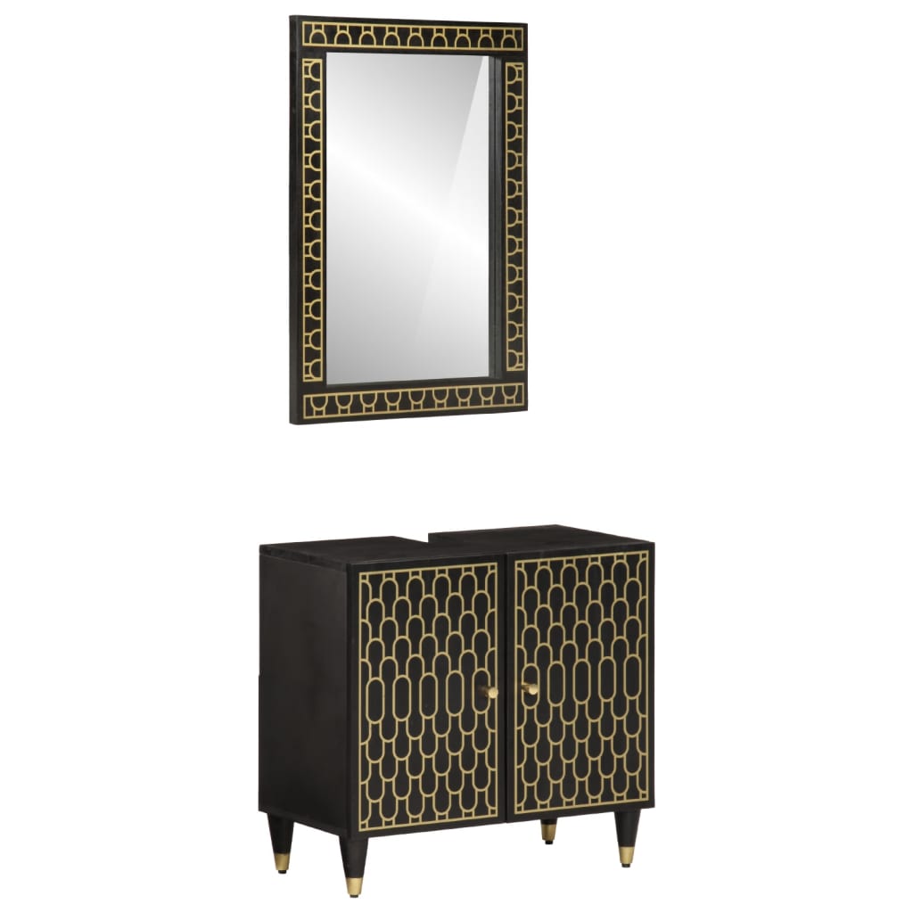 vidaXL 2-dielna súprava kúpeľňového nábytku mangovníkové drevo