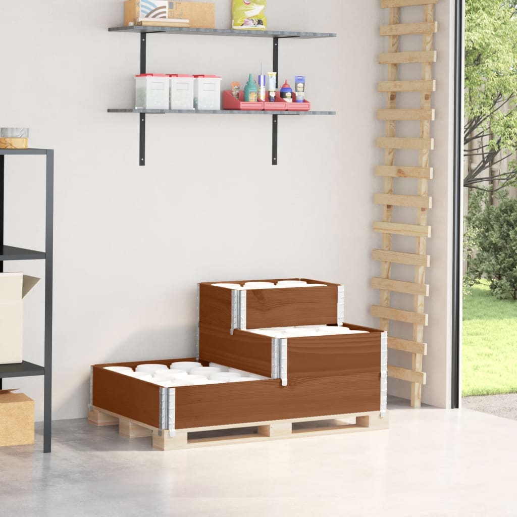 vidaXL Vyvýšený záhon, 3 úrovne, hnedý 120x80 cm, borovicový masív