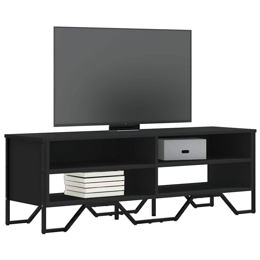 vidaXL TV stolík čierny 122x34x41 cm kompozitné drevo