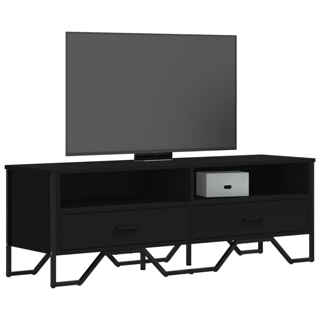 vidaXL TV stolík čierny 122x34x41 cm kompozitné drevo