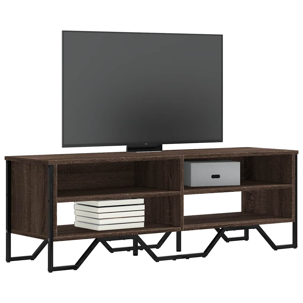 vidaXL TV stolík hnedý dub 122x34x41 cm kompozitné drevo