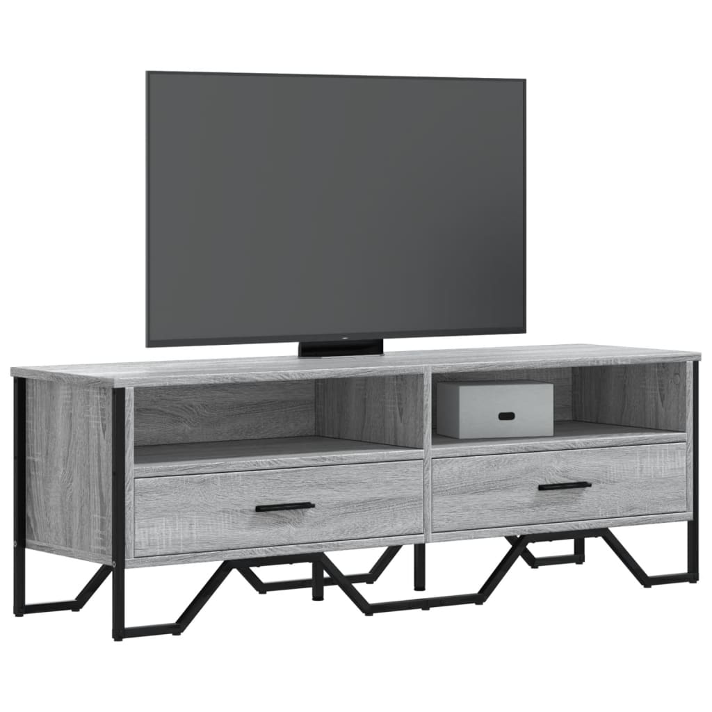 vidaXL TV stolík sivá sonoma 122x34x41 cm kompozitné drevo