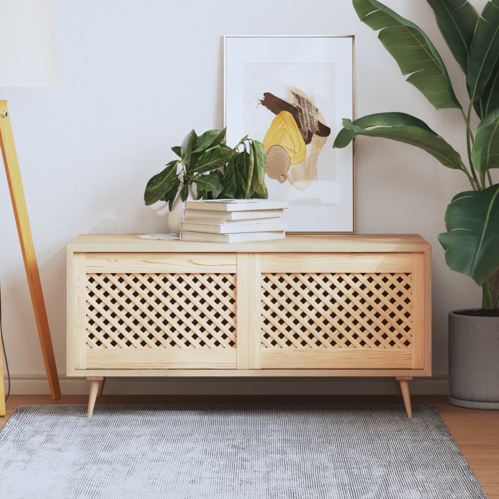 vidaXL Dvere skrinky mriežkový dizajn 2 ks 59,5x39,5 cm masív borovica