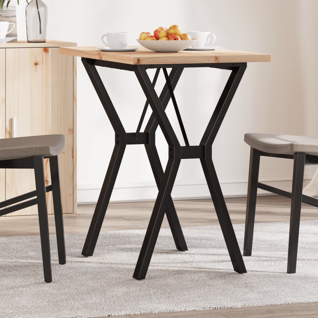 vidaXL Jedálenský stolík v tvare Y 80x50x75,5 cm borovica a oceľ