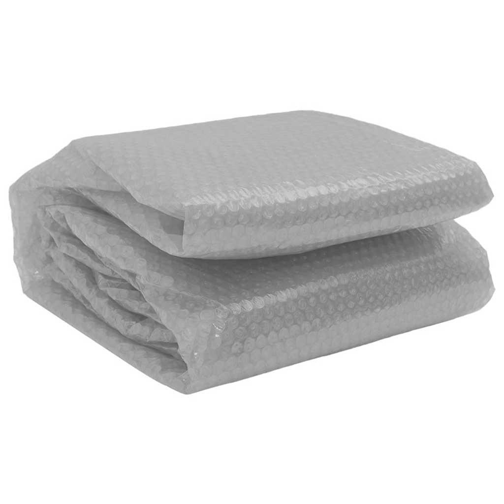 vidaXL Plávajúca solárna bazénová fólia z PE 455 cm sivá