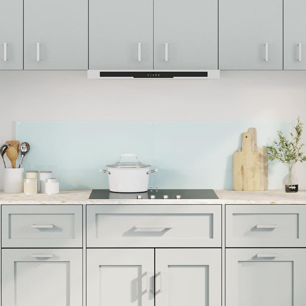 vidaXL Kuchynské zásteny 2 ks biele 80x40 cm tvrdené sklo