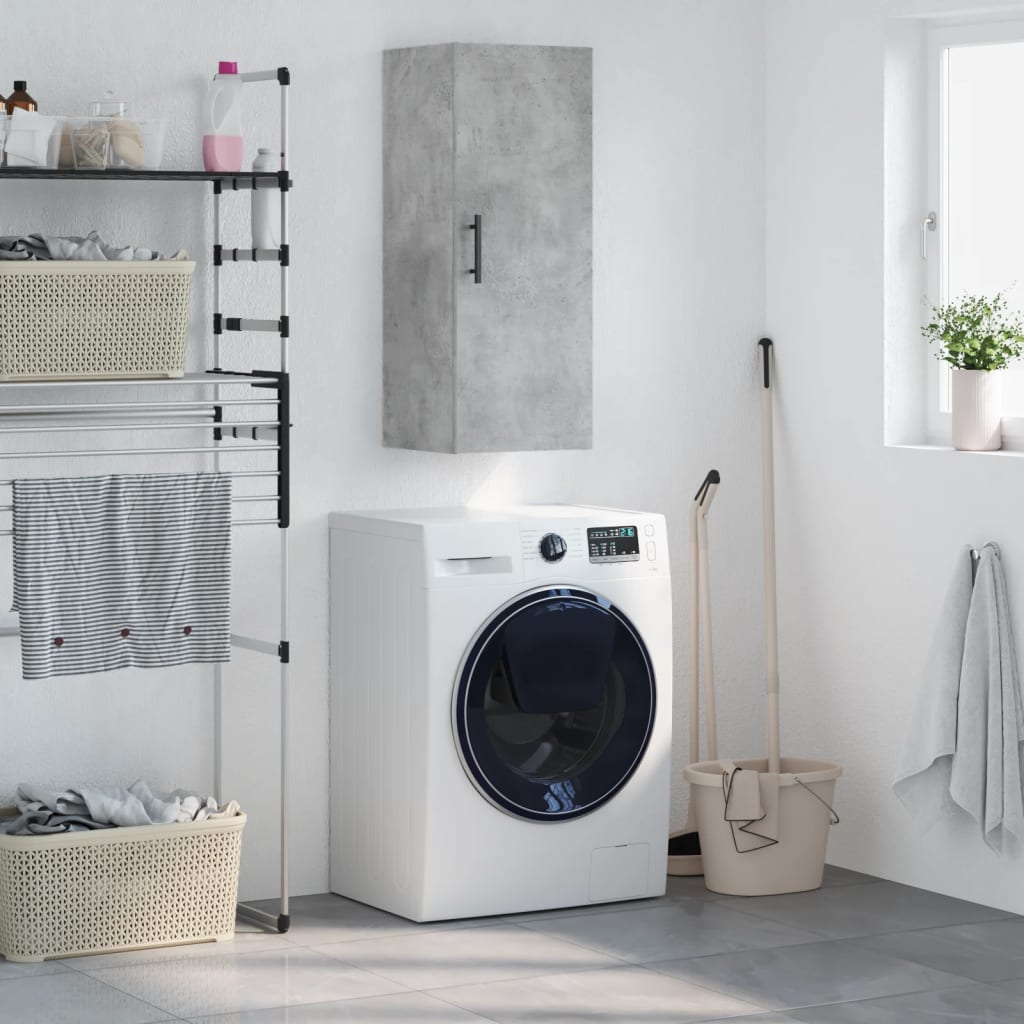 vidaXL Nástenná skrinka betónová sivá 34,5x34x90 cm