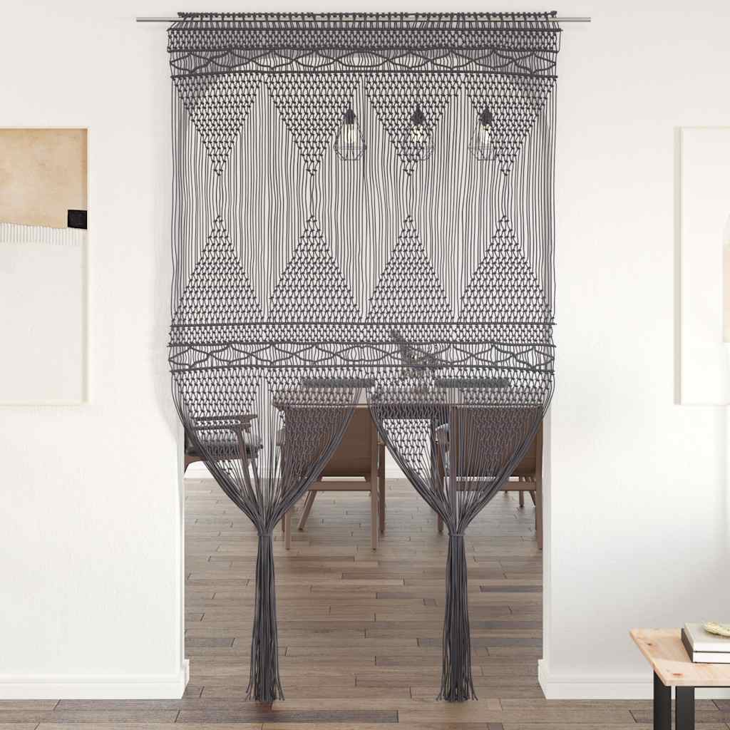 vidaXL Záclona macrame antracitová 140x240 cm bavlna